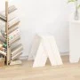 Taburetes 2 unidades madera maciza de pino blanco 40x40x45 cm de vidaXL, Taburetes y sillas plegables - Ref: Foro24-823660, P...