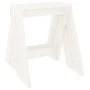 Taburetes 2 unidades madera maciza de pino blanco 40x40x45 cm de vidaXL, Taburetes y sillas plegables - Ref: Foro24-823660, P...
