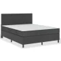 Cama box spring tela gris oscuro 180x200 cm de vidaXL, Camas y somieres - Ref: Foro24-3054796, Precio: 689,20 €, Descuento: %