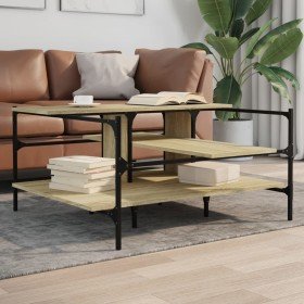 Mesa de centro madera ingeniería roble Sonoma 100x100x48,5 cm en Mesas de centro | Comprar online en Foru.es
