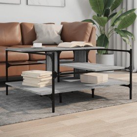 Mesa de centro madera de ingeniería gris Sonoma 100x100x48,5 cm en Mesas de centro | Comprar online en Foru.es