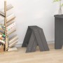 Taburetes 2 unidades madera maciza de pino gris 40x40x45 cm de vidaXL, Taburetes y sillas plegables - Ref: Foro24-823661, Pre...