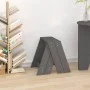 Taburetes 2 unidades madera maciza de pino gris 40x40x45 cm de vidaXL, Taburetes y sillas plegables - Ref: Foro24-823661, Pre...