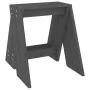 Taburetes 2 unidades madera maciza de pino gris 40x40x45 cm de vidaXL, Taburetes y sillas plegables - Ref: Foro24-823661, Pre...