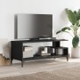 Mueble de TV madera de ingeniería y acero negro 102x40x41 cm en Muebles TV | Comprar online en Foru.es