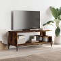 Mueble de TV madera de ingeniería y acero negro 102x40x41 cm en Muebles TV | Comprar online en Foru.es
