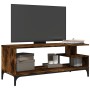 Mueble de TV madera de ingeniería y acero negro 102x40x41 cm en Muebles TV | Comprar online en Foru.es