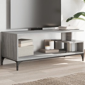 Mueble de TV madera de ingeniería y acero roble 102x40x41 cm en Muebles TV | Comprar online en Foru.es