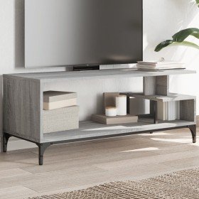 Mueble de TV madera de ingeniería y acero roble 102x40x41 cm en Muebles TV | Comprar online en Foru.es