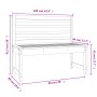 Banco de jardín madera maciza abeto de Douglas 109 cm de vidaXL, Bancos de jardín - Ref: Foro24-824037, Precio: 77,86 €, Desc...