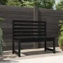 Banco de jardín madera maciza pino negro 109 cm de vidaXL, Bancos de jardín - Ref: Foro24-824036, Precio: 68,18 €, Descuento: %