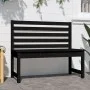 Banco de jardín madera maciza pino negro 109 cm de vidaXL, Bancos de jardín - Ref: Foro24-824036, Precio: 68,18 €, Descuento: %