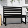 Banco de jardín madera maciza pino negro 109 cm de vidaXL, Bancos de jardín - Ref: Foro24-824036, Precio: 68,61 €, Descuento: %