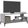 Mueble de TV madera de ingeniería y acero roble 102x40x41 cm en Muebles TV | Comprar online en Foru.es