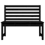 Banco de jardín madera maciza pino negro 109 cm de vidaXL, Bancos de jardín - Ref: Foro24-824036, Precio: 68,18 €, Descuento: %