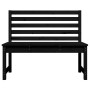 Banco de jardín madera maciza pino negro 109 cm de vidaXL, Bancos de jardín - Ref: Foro24-824036, Precio: 68,61 €, Descuento: %