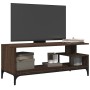 Mueble de TV madera de ingeniería y acero marrón 102x40x41 cm en Muebles TV | Comprar online en Foru.es