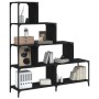Librería con 4 peldaños madera ingeniería negro 139x33,5x149 cm en Librerías y estanterías | Comprar online en Foru.es