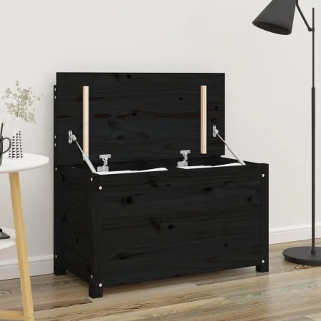Solid black pine wood bench 80x41x77 cm by vidaXL, Banks - Ref: Foro24-823553, Price: 104,24 €, Discount: %