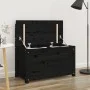 Solid black pine wood bench 80x41x77 cm by vidaXL, Banks - Ref: Foro24-823553, Price: 104,24 €, Discount: %