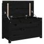 Solid black pine wood bench 80x41x77 cm by vidaXL, Banks - Ref: Foro24-823553, Price: 104,24 €, Discount: %