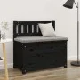 Solid black pine wood bench 80x41x77 cm by vidaXL, Banks - Ref: Foro24-823553, Price: 104,24 €, Discount: %
