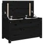Solid black pine wood bench 80x41x77 cm by vidaXL, Banks - Ref: Foro24-823553, Price: 104,24 €, Discount: %
