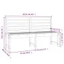 Banco de jardín madera maciza pino 157,5 cm de vidaXL, Bancos de jardín - Ref: Foro24-824039, Precio: 101,79 €, Descuento: %