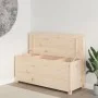 Solid pine wood bench 110x41x76.5 cm by vidaXL, Banks - Ref: Foro24-823554, Price: 107,68 €, Discount: %