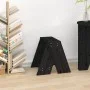 Taburetes 2 unidades madera maciza de pino negro 40x40x45 cm de vidaXL, Taburetes y sillas plegables - Ref: Foro24-823663, Pr...
