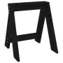Taburetes 2 unidades madera maciza de pino negro 40x40x45 cm de vidaXL, Taburetes y sillas plegables - Ref: Foro24-823663, Pr...