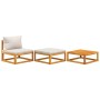 Set de muebles para jardín 3 piezas con cojines madera acacia de vidaXL, Sofás modulares de exterior - Ref: Foro24-360009, Pr...