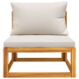 Set de muebles para jardín 3 piezas con cojines madera acacia de vidaXL, Sofás modulares de exterior - Ref: Foro24-360009, Pr...