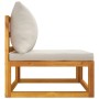 Set de muebles para jardín 3 piezas con cojines madera acacia de vidaXL, Sofás modulares de exterior - Ref: Foro24-360009, Pr...