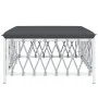 Taburete de jardín con cojín tela tejida blanco de vidaXL, Sofás modulares de exterior - Ref: Foro24-364140, Precio: 32,84 €,...