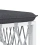 Taburete de jardín con cojín tela tejida blanco de vidaXL, Sofás modulares de exterior - Ref: Foro24-364140, Precio: 32,84 €,...