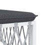 Taburete de jardín con cojín tela tejida blanco de vidaXL, Sofás modulares de exterior - Ref: Foro24-364140, Precio: 33,41 €,...