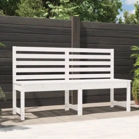 Banco de jardín madera maciza pino blanco 157,5 cm de vidaXL, Bancos de jardín - Ref: Foro24-824040, Precio: 142,62 €, Descue...