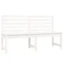 Banco de jardín madera maciza pino blanco 157,5 cm de vidaXL, Bancos de jardín - Ref: Foro24-824040, Precio: 142,62 €, Descue...
