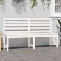Banco de jardín madera maciza pino blanco 157,5 cm de vidaXL, Bancos de jardín - Ref: Foro24-824040, Precio: 142,62 €, Descue...