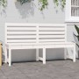Banco de jardín madera maciza pino blanco 157,5 cm de vidaXL, Bancos de jardín - Ref: Foro24-824040, Precio: 144,86 €, Descue...