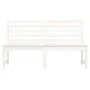Banco de jardín madera maciza pino blanco 157,5 cm de vidaXL, Bancos de jardín - Ref: Foro24-824040, Precio: 142,62 €, Descue...