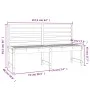Banco de jardín madera maciza pino blanco 157,5 cm de vidaXL, Bancos de jardín - Ref: Foro24-824040, Precio: 142,62 €, Descue...