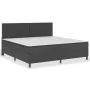 Cama box spring tela gris oscuro 200x200 cm de vidaXL, Camas y somieres - Ref: Foro24-3054797, Precio: 804,78 €, Descuento: %