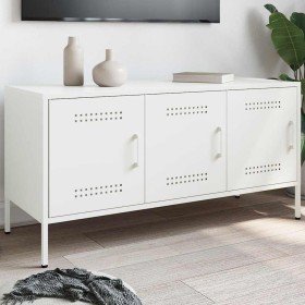 Mueble de TV de acero blanco 100,5x39x50,5 cm en Muebles TV | Comprar online en Foru.es