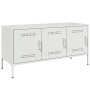 Mueble de TV de acero blanco 100,5x39x50,5 cm en Muebles TV | Comprar online en Foru.es