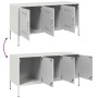 Mueble de TV de acero blanco 100,5x39x50,5 cm en Muebles TV | Comprar online en Foru.es