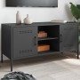 Mueble para TV de acero negro 100,5x39x50,5 cm en Muebles TV | Comprar online en Foru.es