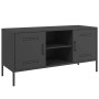 Mueble para TV de acero negro 100,5x39x50,5 cm en Muebles TV | Comprar online en Foru.es