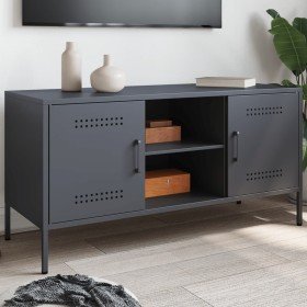 Mueble de TV de acero gris antracita 100,5x39x50,5 cm en Muebles TV | Comprar online en Foru.es